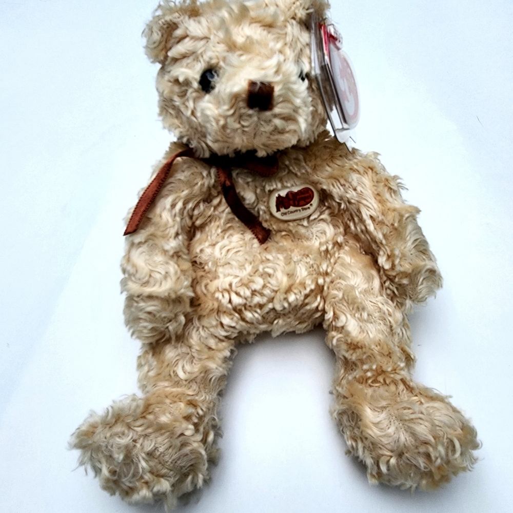 Herschel Vintage Ty Beanie Baby Cracker Barrel 2002 Retired Plush Teddy Bear Tag